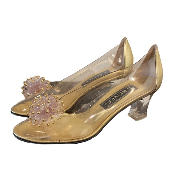 J. Renee Vintage Clear Vinyl Pump W/ Ornament - Picture 1 of 8